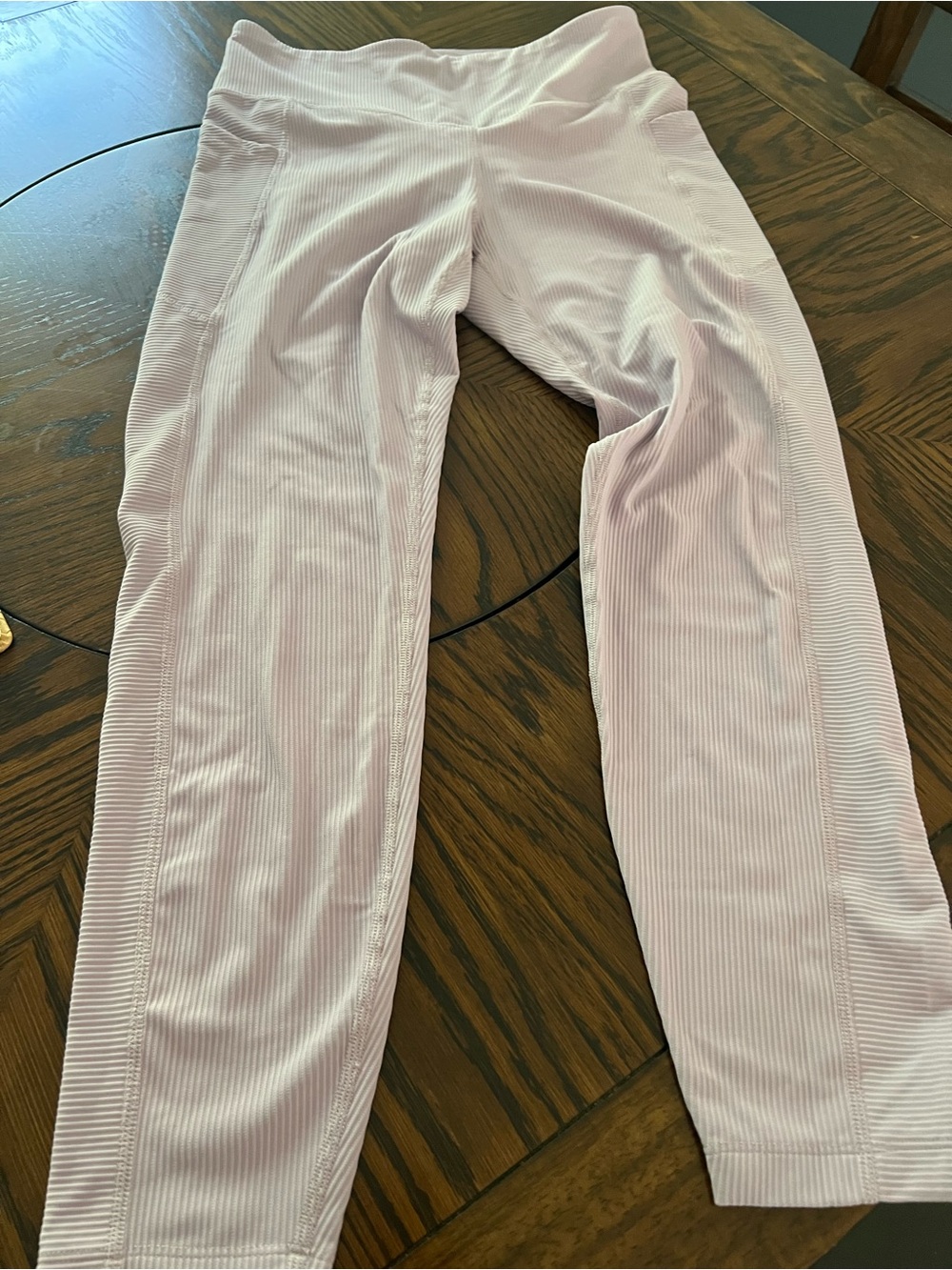 Old Navy Ankle Leggings Women's M Lilac Solid Ribbed Stretch # 667